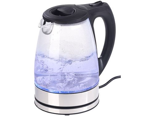 Bouilloire digitale en verre 2200 W / 1,7 L à éclairage LED