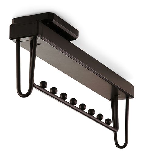 EMUCA 7086513 Porte-vêtements extractible avec Fermeture amortie pour Armoire de Profondeur 445mm, Finition Peint Moka