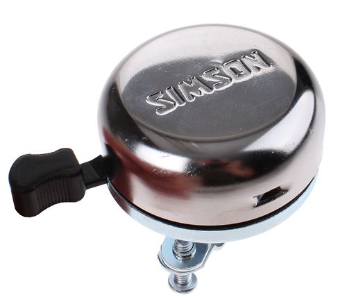 Simson Sonnette pour bicyclette Traditioneel 55 mm argent