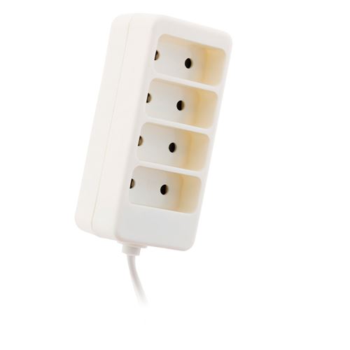 Zenitech - Bloc multiprise 4 prises 6A 2P Blanc