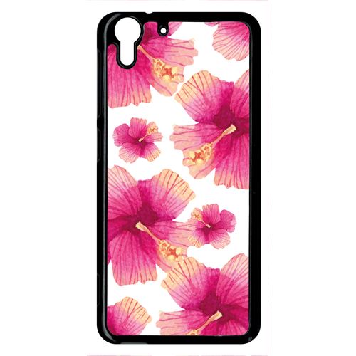 Coque Htc Desire Eye M910x Hibiscus Fond Blanc