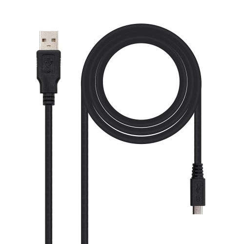 Nano Cable 10.01.0503 - Câble USB 2.0 vers Micro USB, mâle-mâle, Noir, 3mts