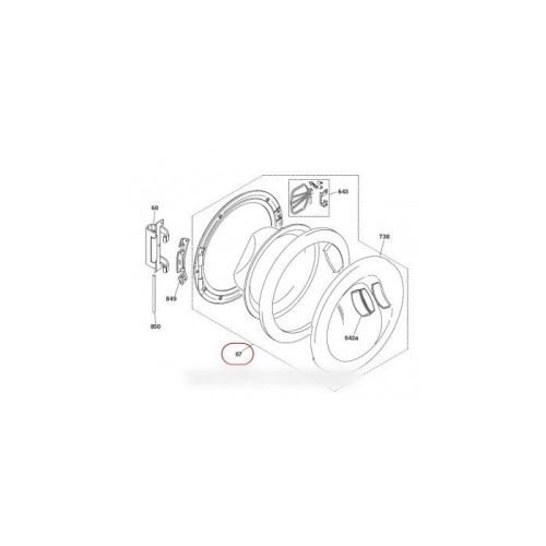 Hublot complet pour lave linge hoover - 41003610
