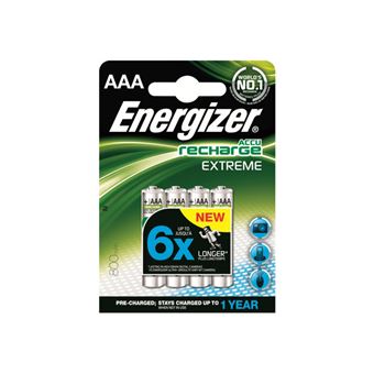 Energizer Accu Recharge Extreme - Batterie 4 x AAA - (rechargeables) - 800  mAh - Piles - Achat & prix