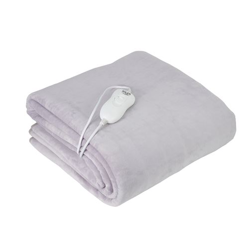 Chauffe-Lit Électrique 150 X 80Cm, 3 Niveaux De Température, Lavable, Lit Simple Adler Ad7425 Violet