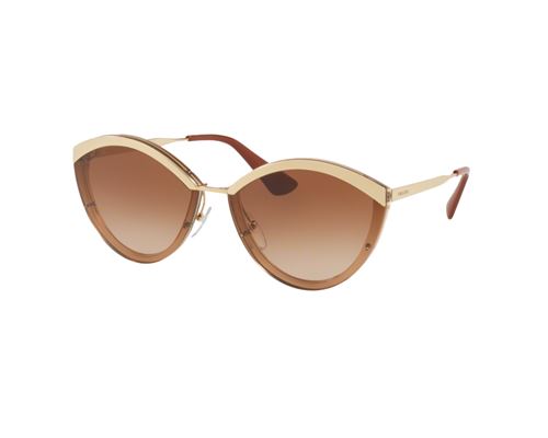 Prada spr07u doré marron dégradé - 64 - brun
