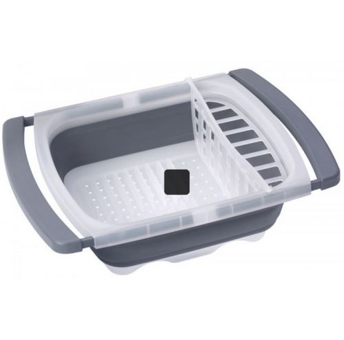 egouttoir rétractable gris/blanc - cc-20gyml
