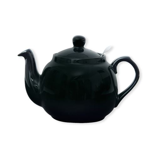 Bruno Evrard - Théière en faïence avec filtre inox 1,1L noir brillant