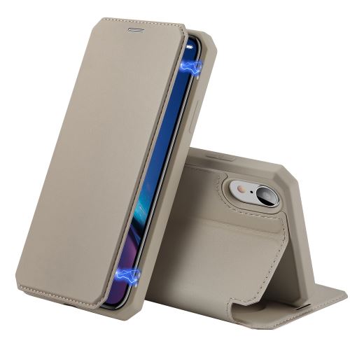 Coque en TPU conception à retournement magnétique or pour votre Apple iPhone XR 6.1 pouces