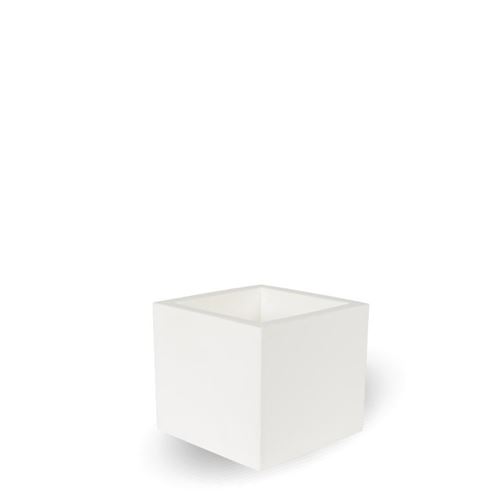 Pot de fleurs carré en couleur opaque Narciso 50 Newgarden blanc
