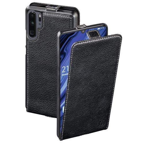 Hama Essential Line Smart Case - Flip cover voor mobiele telefoon - leer - zwart - voor Huawei P30 Pro