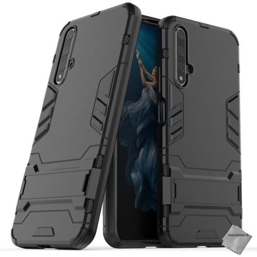 Housse etui coque rigide anti choc pour Huawei Nova 5T avec verre trempe - NOIR