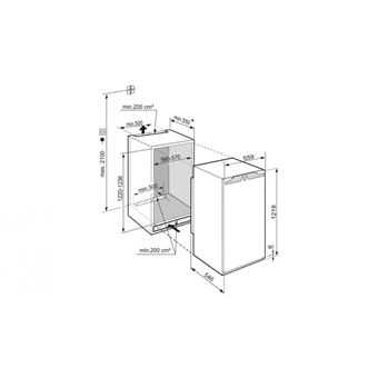 Réfrigérateurs 1 porte 190L Froid Brassé LIEBHERR 55.9cm D, IRBD4120-20
