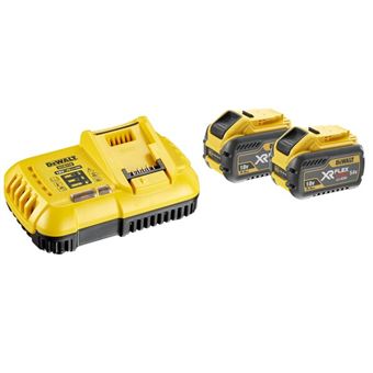Pack de 2 batteries XR Flexvolt 18V/54V 9Ah/3Ah + chargeur rapide en boite carton - DEWALT - DCB118X2-QW - 1