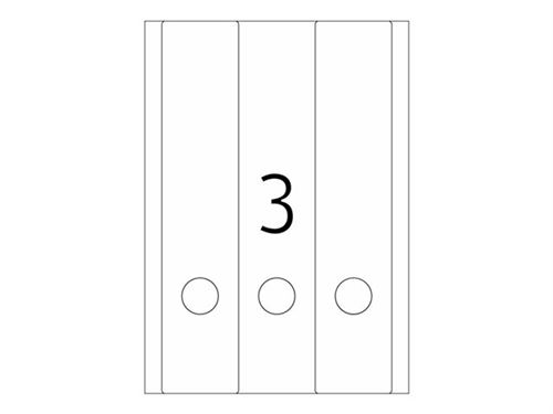 Herma herma etiquette dos de classeur special, 61 x 297 mm, rouge noir 