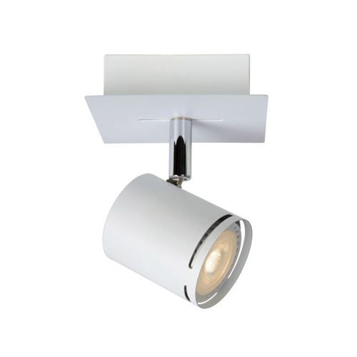 Spot LED orientable en métal blanc hauteur 12cm Rilou blanc blanc