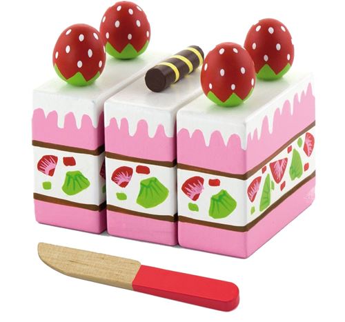 Viga Toys toy cake 9,5 cm rose