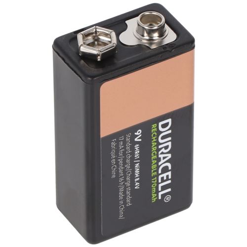 Duracell 056008 Pile rechargeable 6LR61 (9V) NiMH 170 mAh 8.4 V - Piles -  Achat & prix
