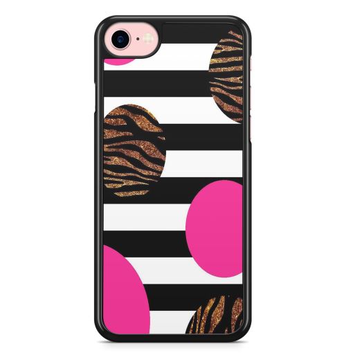 Coque Fifrelin pour iPhone 7 et iPhone 8 Motif Dots Polka Leopard Pink