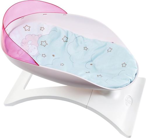 berceau pour poupée jusqu'à 46 cm blanc