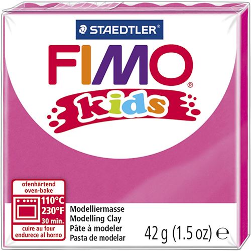 FIMO Lot de 3 kids P&acirc;te &agrave; modeler, durcissante au four, rose, 42 g