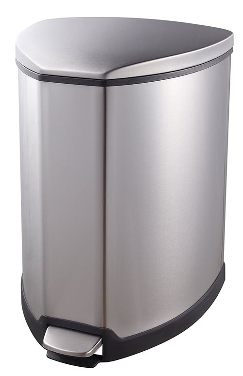 Poubelle grace step bin 25l inox mat, eko