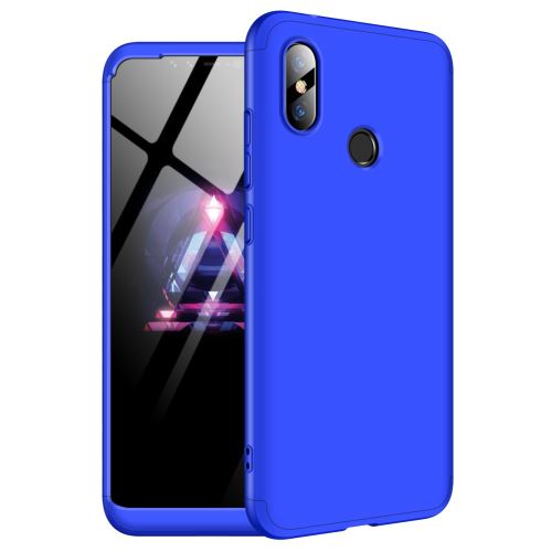 Coque en TPU détachable 3-pièces matte dur bleu pour votre Xiaomi Redmi Note 6 Pro