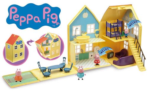 Maison de luxe Peppa Pig avec 11 personnages. - Label Emmaüs