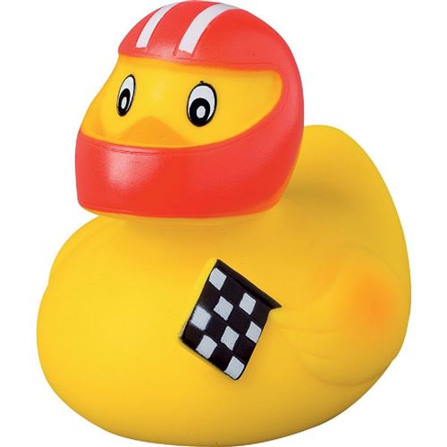Canard de bain pilote de course - 31059 - jaune et rouge