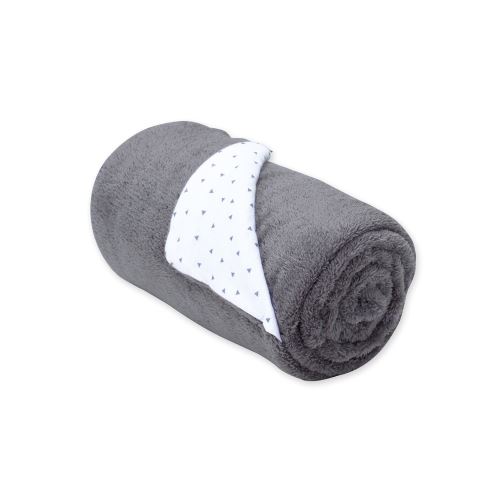 Couverture bébé réversible Bemini softy et coton zague pingu 75x100cm