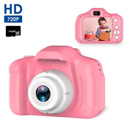 EFUTURE Appareil photo numérique pour enfants Carte 16GB Écran HD 2,0 pouces 8 millions Pixel Rose
