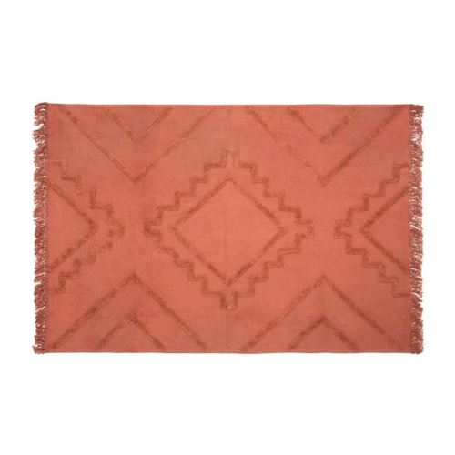 tapis tuft inca - 120 x 170 cm - terracotta