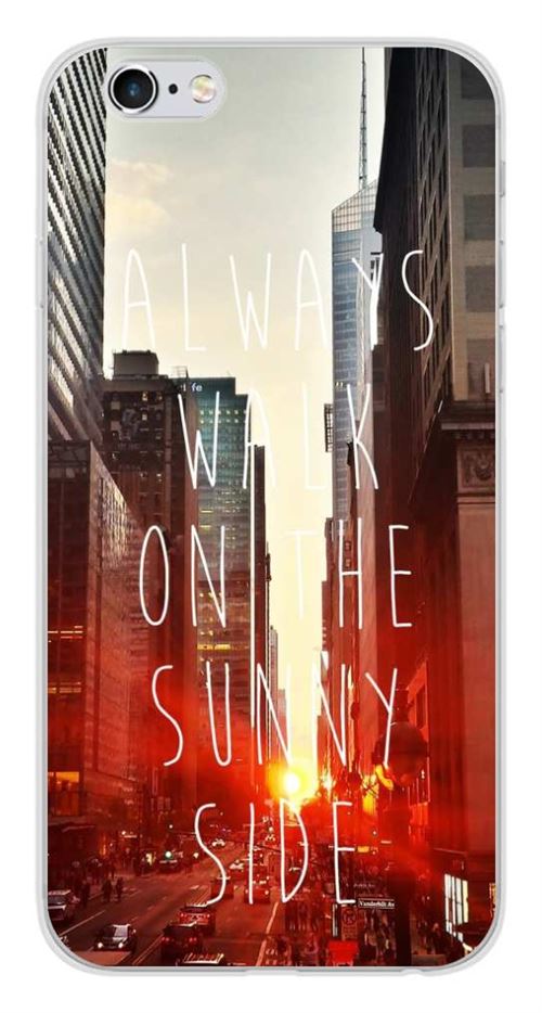 Coque en silicone imprimée compatible iPhone 6 Plus iPhone 6S Plus Sunny side