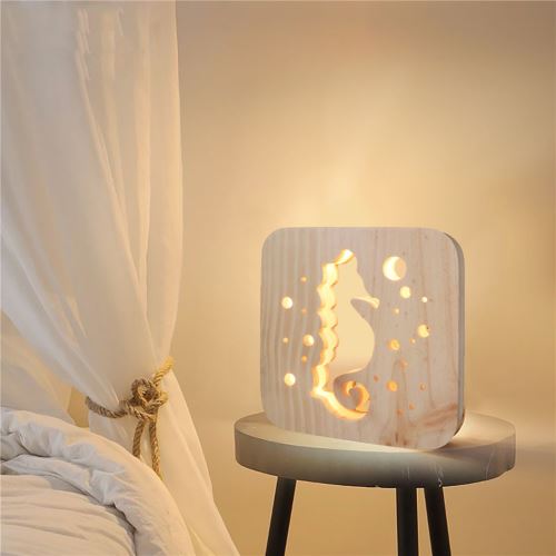 Creative Craft Décoration Lampe en bois Led Lumière Veilleuse Lampe de table_onaeatza440