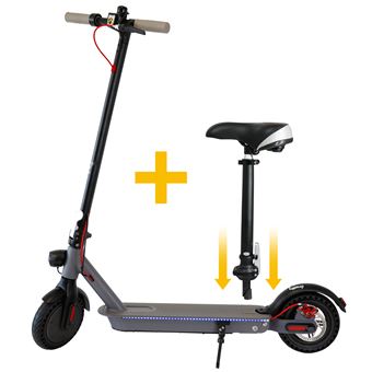 Pack Trottinette Electrique Avec Siege Adulte Portee 30 Km 25km H Noir Trottinette Electrique Achat Prix Fnac