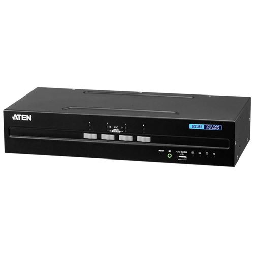 ATEN CS1144D, commutateur KVM sécurisé, 4 ports, double affichage DVI, USB, audio