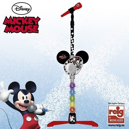 Mickey microphone sur pied avec amplificateur - entrée pour mp3 - a pile reig 5371