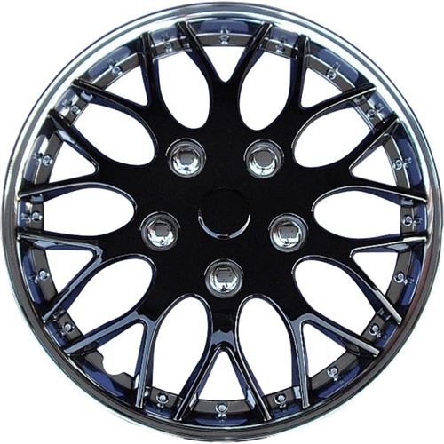 AutoStyle enjoliveurs Missouri 14 pouces ABS noir / chrome lot de 4