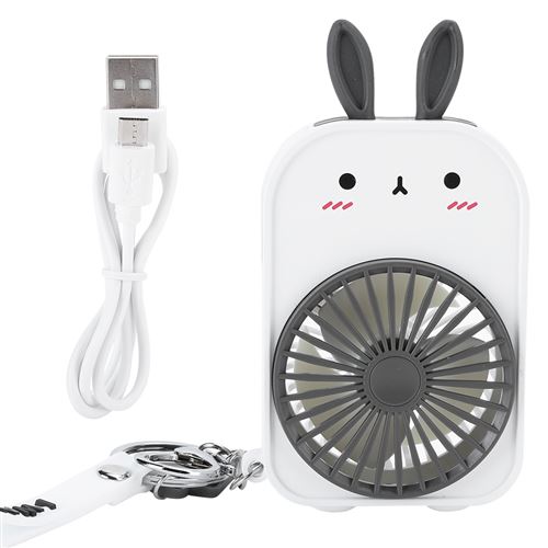 Mini Ventilateur Portable Portable Porte-Clés Rechargeable Usb - Blanc Ivoire
