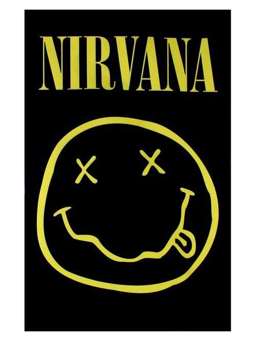 Drapeau Nirvana Smiley 66 x 105 cm