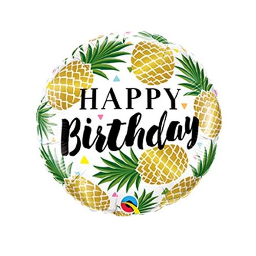 ballon alu birthday ananas 45cm