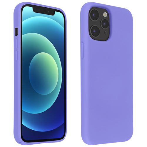 Avizar Coque iPhone 12 / 12 Pro Max Semi-rigide Finition Soft Touch Compatible QI violet