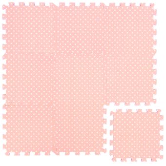 Littletom Tapis De Jeu Doux Pour Bebe Dalles Puzzle En Mousse Rose Points Autres Achat Prix Fnac