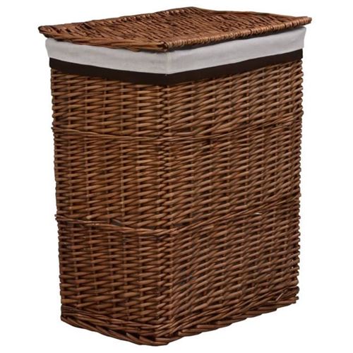 Vidaxl Marron Panier À Linge Saule - Image 1