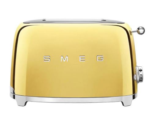 Smeg 50's Style TSF01GOEU - Grille-pain - 2 tranche - 2 Emplacements - or