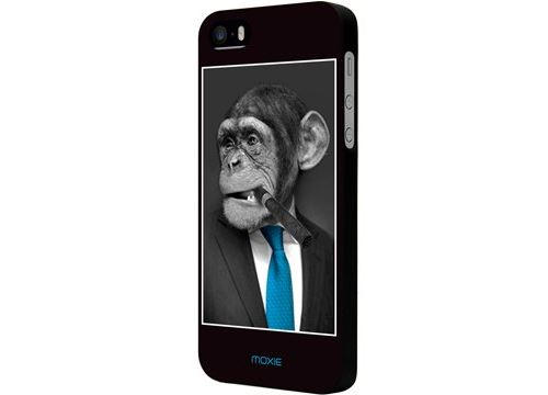 Coque rigide iPhone 5s motif Monkey Tie Blue