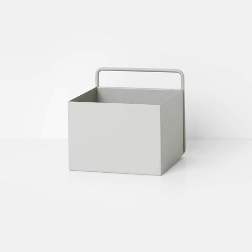 Ferm Living Jardinière Murale Wall Box Carré Gris Clair