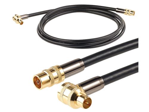 Câble antenne coaxial HDTV Premium 105 dB à connecteur coudé 90° - 2 m
