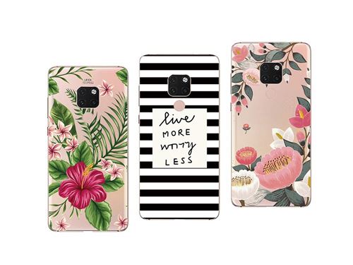 Huawei Mate 20 - lot de 3 coques gel souple et Résistant Anti Choc (pack#1)
