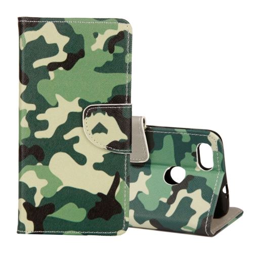 Huawei Y6 Pro (2017) Housse Etui Cuir PU Camouflage ALS54027